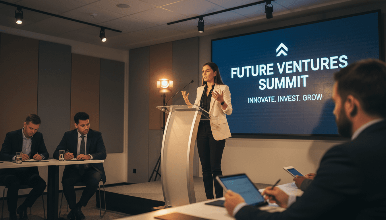 Tech entrepreneurs presenting their startup idea